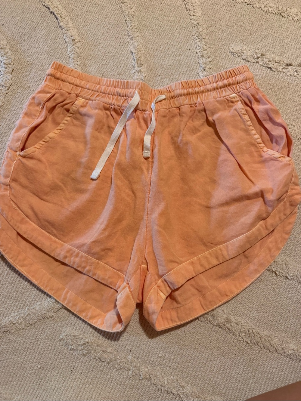Billabong Peach Drawstring Athletic Shorts